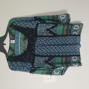 Bila Bohemian peasant 3/4 sleeve blouse